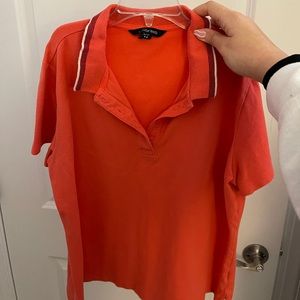 coral collared top
